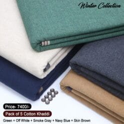 PACK OF 5 (Green+Off White+Smoke Gray+Navy Blue+Skin Brown) KK-118