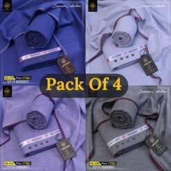 Pack Of 4 ( Royal Blue+water shed+Light Purple+Malisha Gray ) KK-914