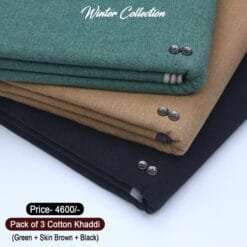 Pack Of 3 Cotton Khaddi KK-902