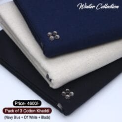Pack Of 3 Cotton Khaddi KK-910