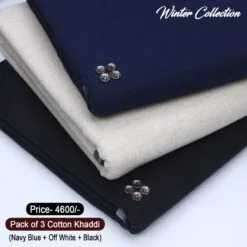 Pack Of 3 Cotton Khaddi KK-910