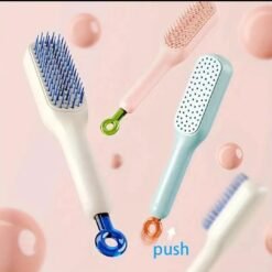 Self-Cleaning Hair Brush for Tangle-Free Grooming