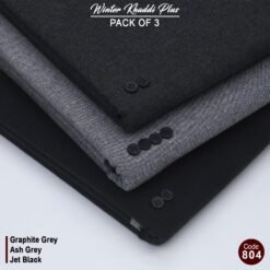 Pack Of 3 (Grephite Grey+Ash Grey+Jet Black) KK-804
