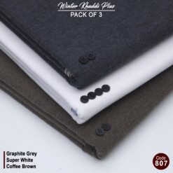 Pack Of 3 (Charcoal Grey+Super White+walnut Brown) KK-804