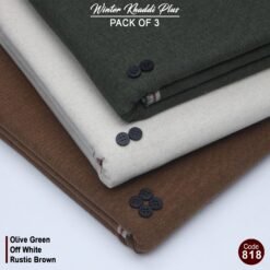 Pack Of 3 (Olive Green+Off White+Rustic Brown) KK-818