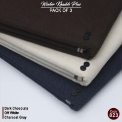 Pack Of 3 (Dark Chocolate+Off White+Charcoal Gray) KK-823