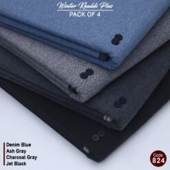 Pack Of 4 (Denim Blue+Ash Grey+Charcoal Grey+Jet Black) KK-824