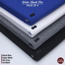 Pack Of 4 (Royal Blue+Super White+Ash Grey+Jet Black) KK-829