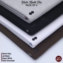 Pack Of 4 (Stone Grey+Jet Black+Super White+Dark Chocolate) KK-831