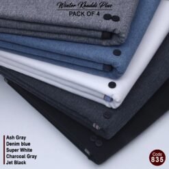 Pack Of 5 (Ash Grey+Denim Blue+Super White+Charcoal Grey+Jet Black) KK-835